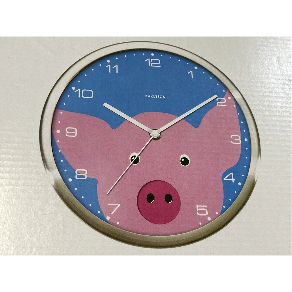 Karlsson Pig Clock NIB Retired, No Longer Available HTF! NEW!
